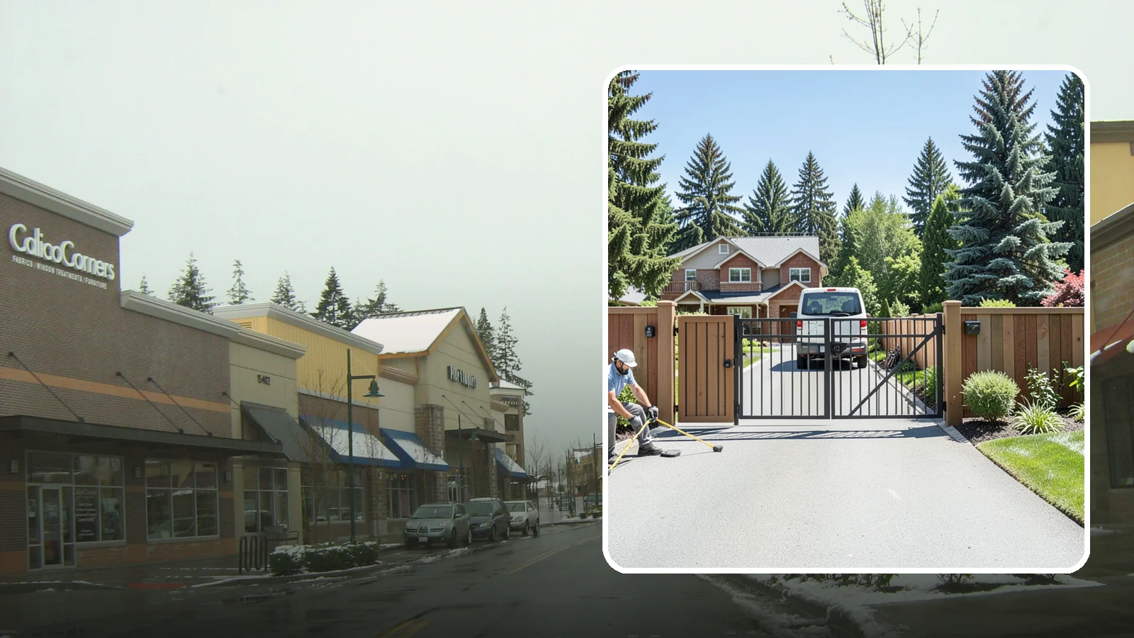 Gate Installation in Mill Creek, Snohomish County, WA - Custom gates - walk-through and driveway - built and hung to operate smoothly and last for years.