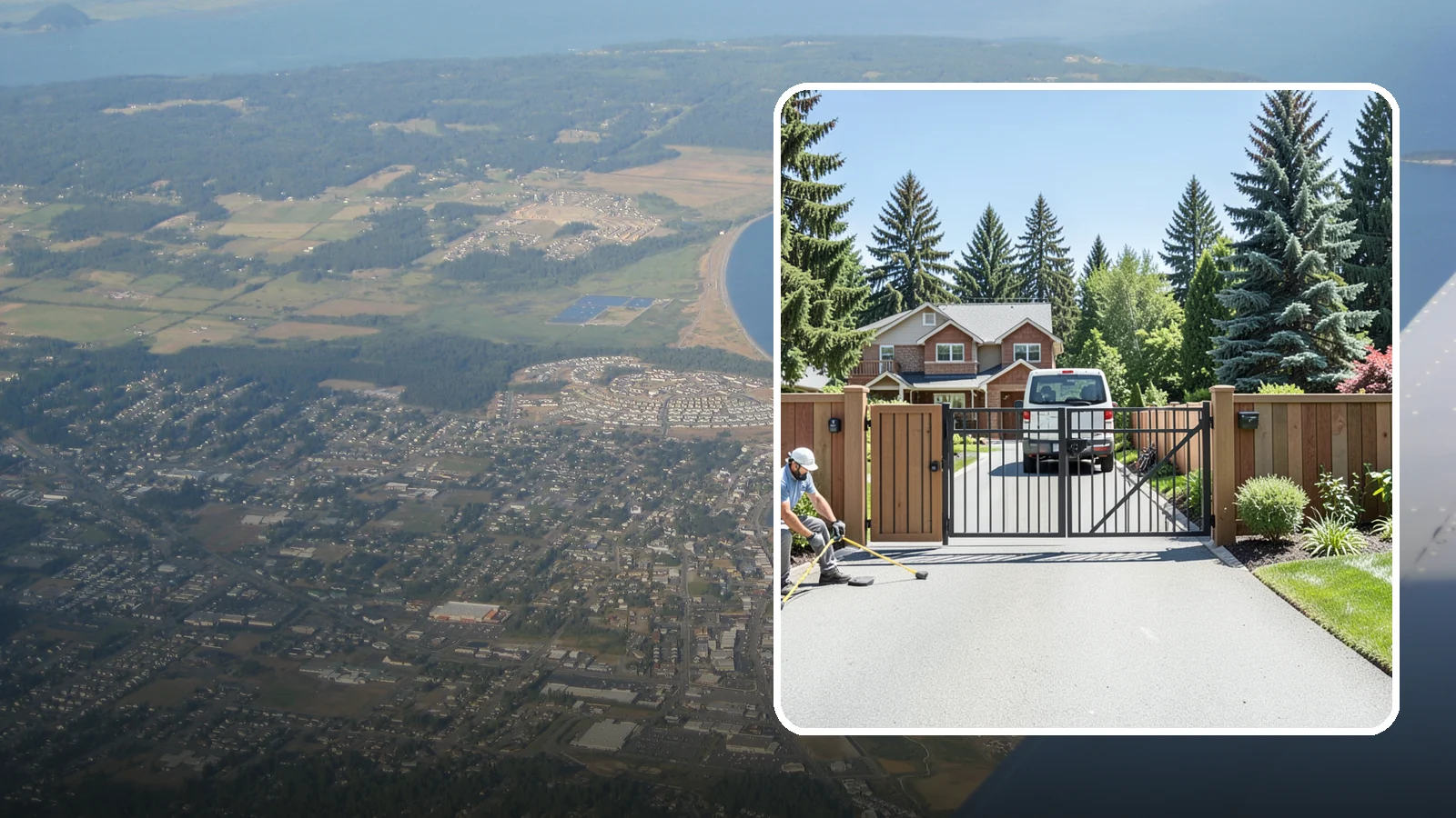 Gate Installation in Oak Harbor, Island County, WA - Custom gates - walk-through and driveway - built and hung to operate smoothly and last for years.
