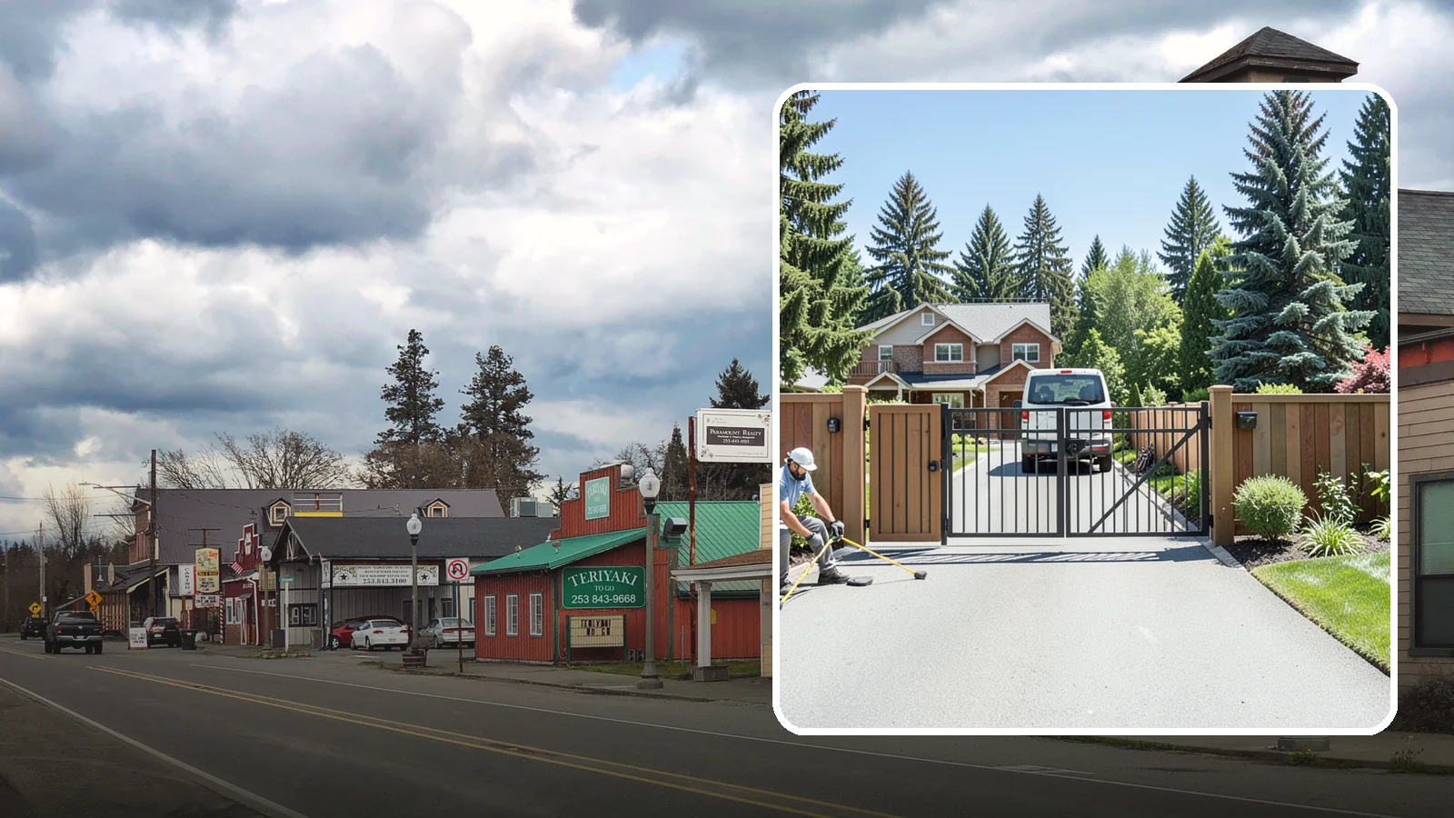 Gate Installation in Roy, Pierce County, WA - Custom gates - walk-through and driveway - built and hung to operate smoothly and last for years.