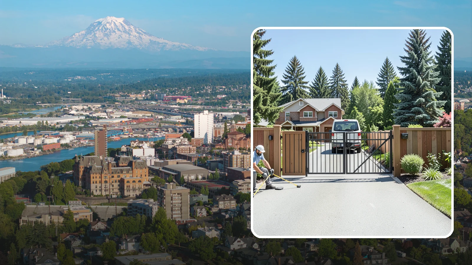Gate Installation in Tacoma, Pierce County, WA - Custom gates - walk-through and driveway - built and hung to operate smoothly and last for years.