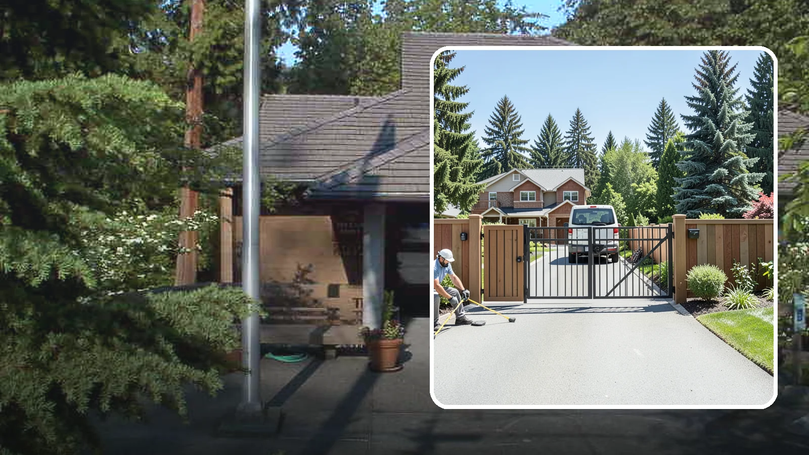 Gate Installation in Yarrow Point, King County, WA - Custom gates - walk-through and driveway - built and hung to operate smoothly and last for years.