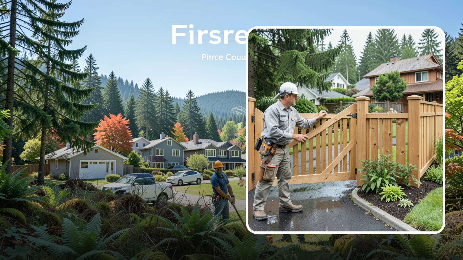 Gate Repair in Fircrest, Pierce County, WA - We fix sagging, sticking, and misaligned gates so they swing and latch cleanly through every rainy Northwest season.