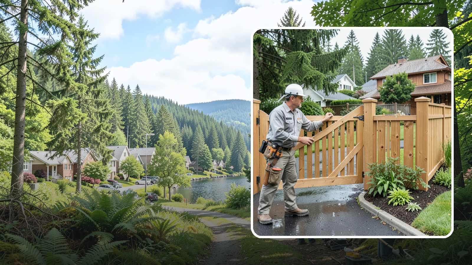 Gate Repair in Lake Forest Park, King County, WA - We fix sagging, sticking, and misaligned gates so they swing and latch cleanly through every rainy Northwest season.
