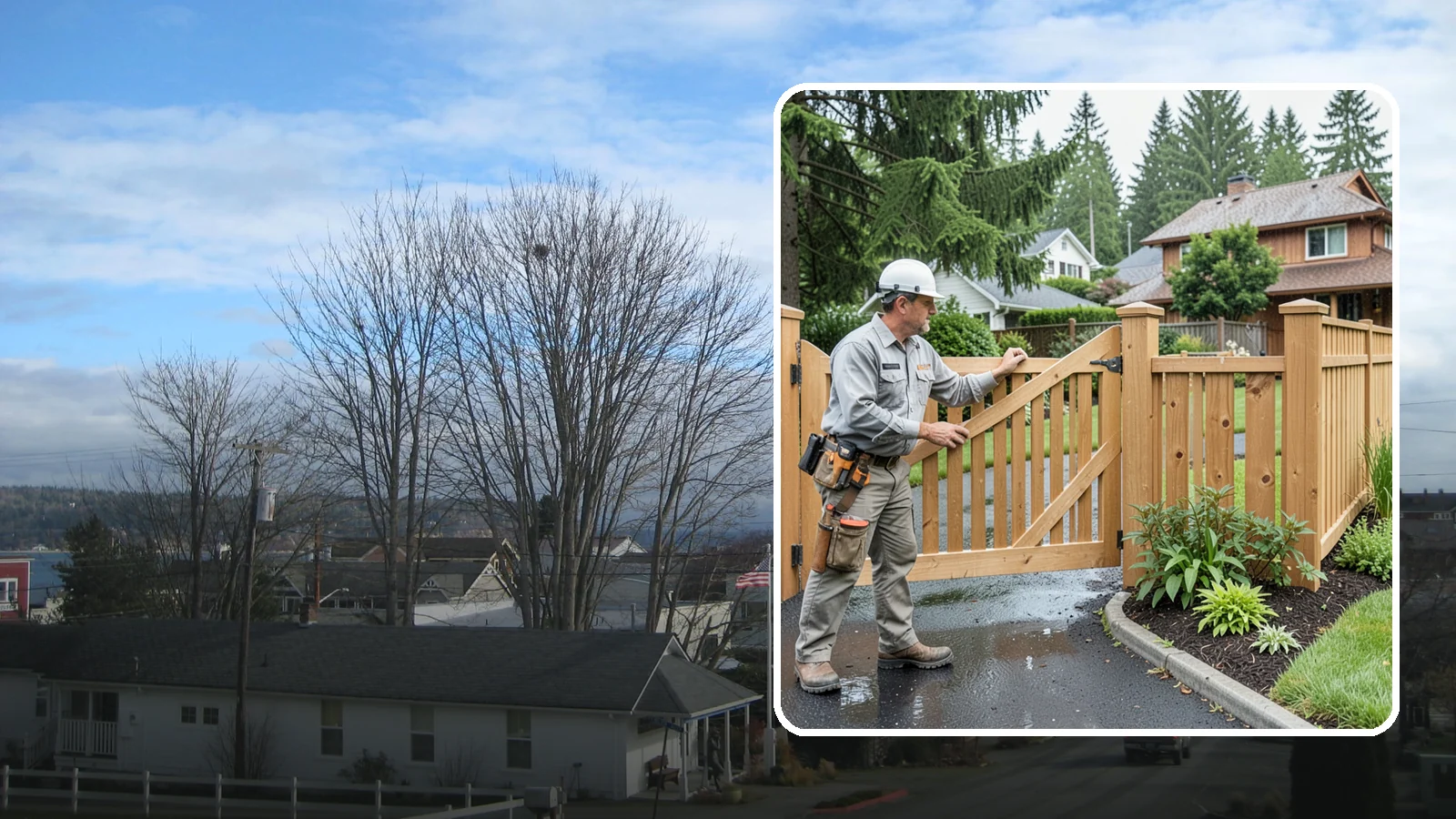Gate Repair in Langley, Island County, WA - We fix sagging, sticking, and misaligned gates so they swing and latch cleanly through every rainy Northwest season.