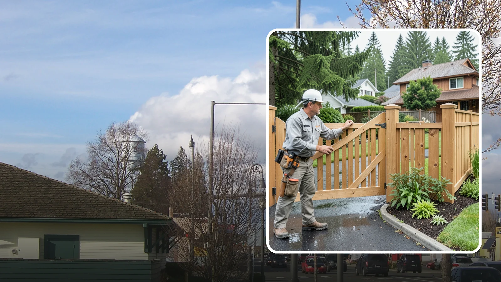 Gate Repair in Marysville, Snohomish County, WA - We fix sagging, sticking, and misaligned gates so they swing and latch cleanly through every rainy Northwest season.
