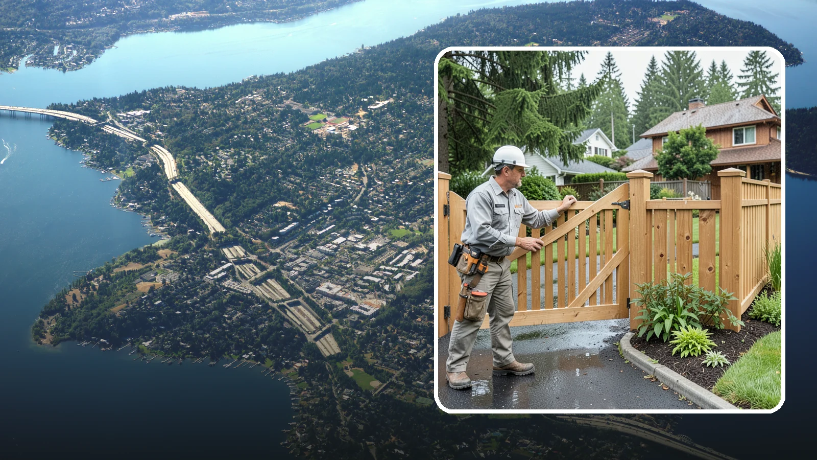Gate Repair in Mercer Island, King County, WA - We fix sagging, sticking, and misaligned gates so they swing and latch cleanly through every rainy Northwest season.
