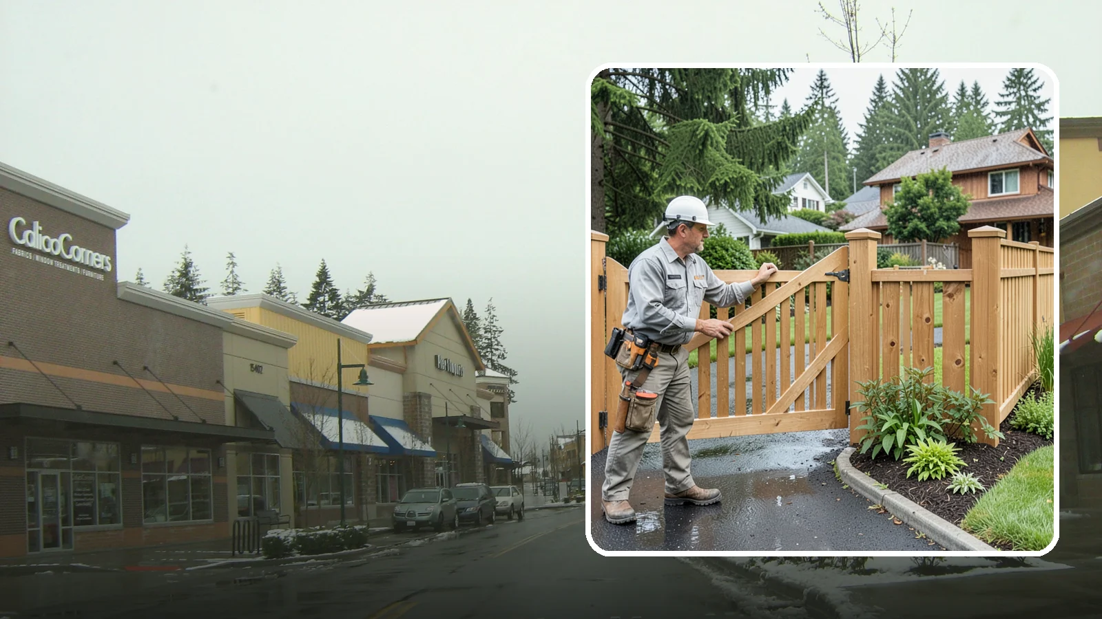 Gate Repair in Mill Creek, Snohomish County, WA - We fix sagging, sticking, and misaligned gates so they swing and latch cleanly through every rainy Northwest season.