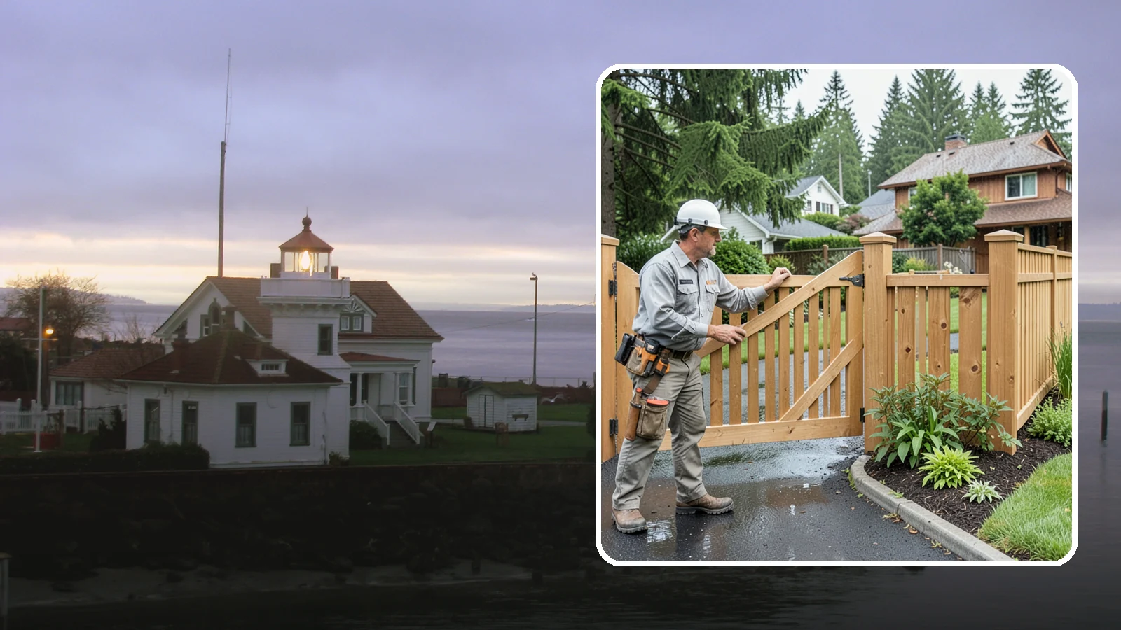 Gate Repair in Mukilteo, Snohomish County, WA - We fix sagging, sticking, and misaligned gates so they swing and latch cleanly through every rainy Northwest season.