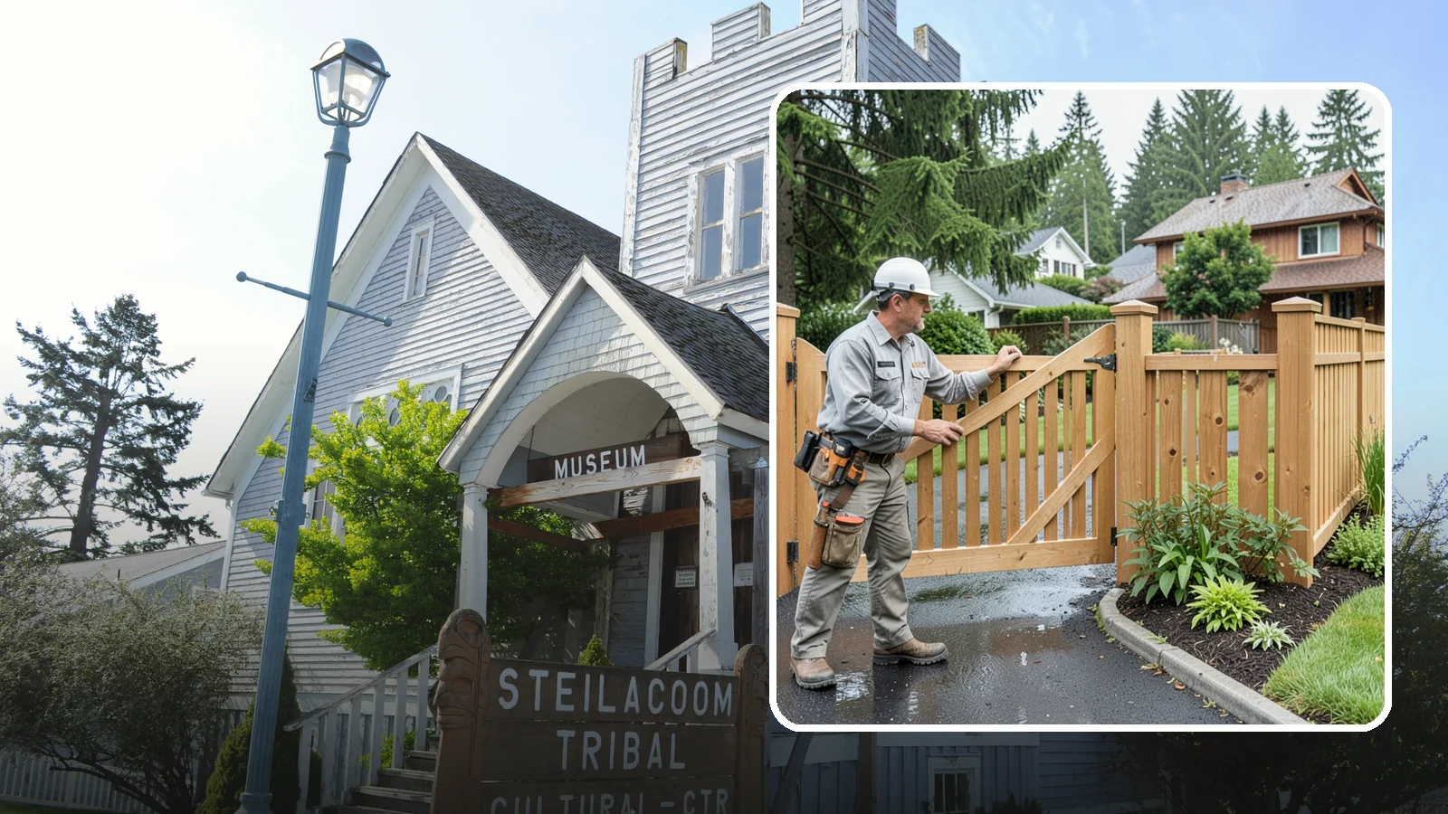 Gate Repair in Steilacoom, Pierce County, WA - We fix sagging, sticking, and misaligned gates so they swing and latch cleanly through every rainy Northwest season.