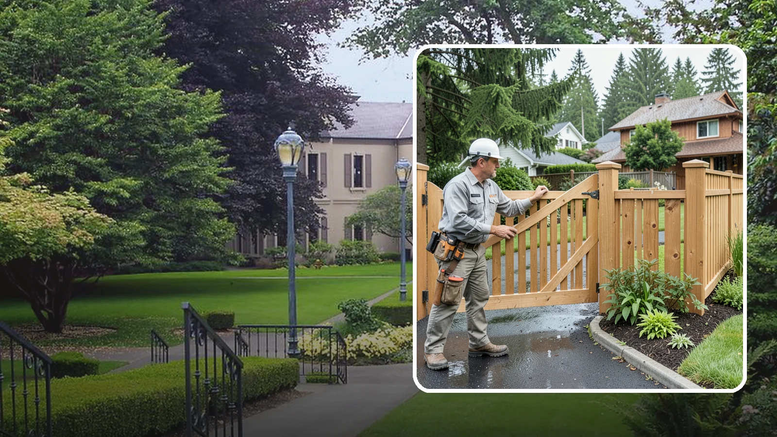 Gate Repair in Woodinville, King County, WA - We fix sagging, sticking, and misaligned gates so they swing and latch cleanly through every rainy Northwest season.