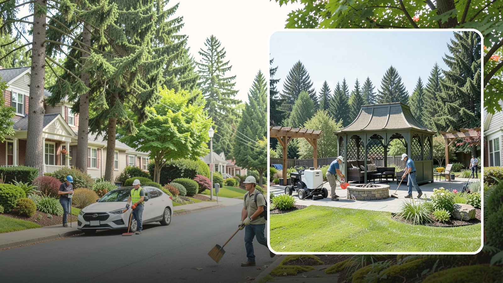 Gazebo Installation in Beaux Arts Village, King County, WA - Classic gazebos that create a sheltered, elegant destination and focal point in your landscape.