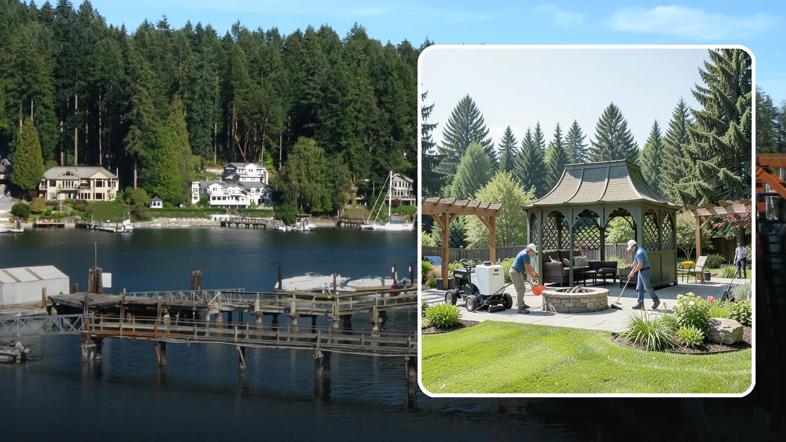 Gazebo Installation in Gig Harbor, Pierce County, WA - Classic gazebos that create a sheltered, elegant destination and focal point in your landscape.