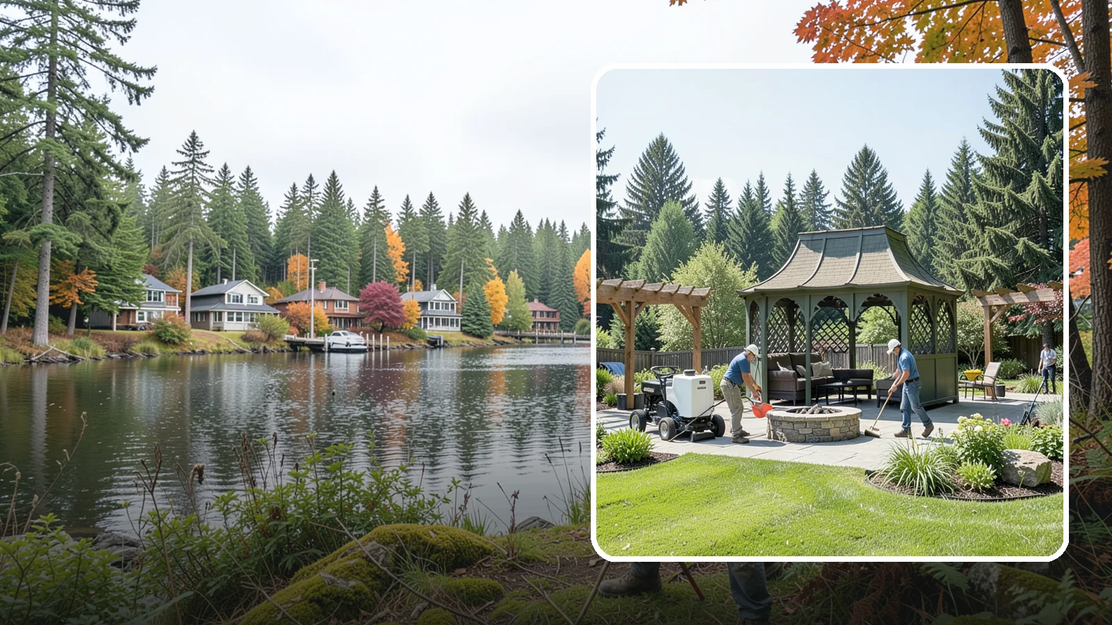Gazebo Installation in La Conner, Skagit County, WA - Classic gazebos that create a sheltered, elegant destination and focal point in your landscape.