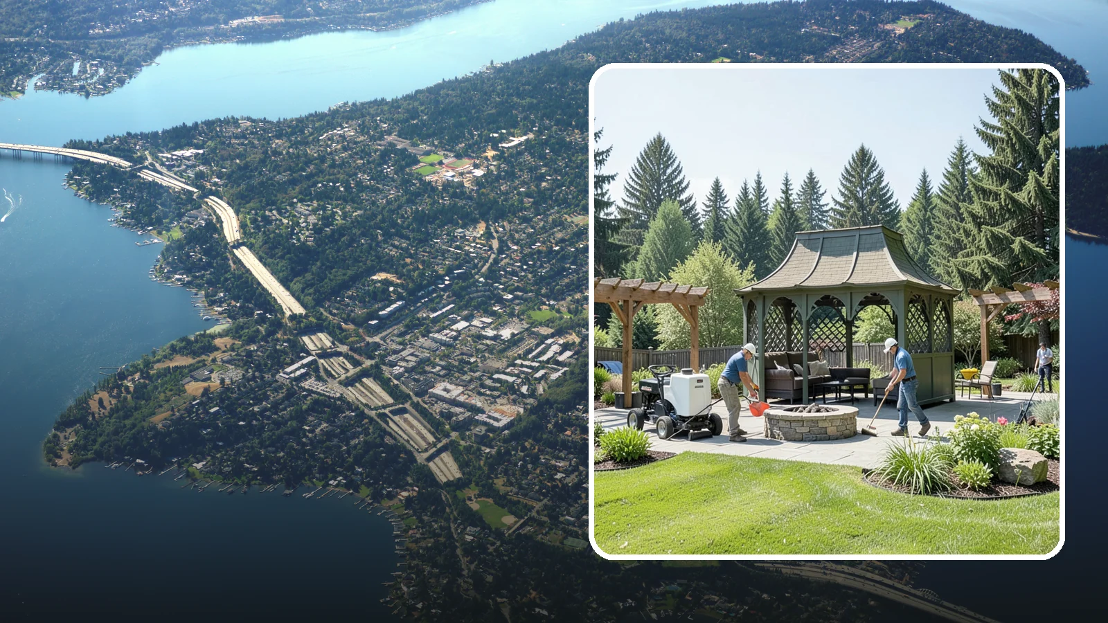 Gazebo Installation in Mercer Island, King County, WA - Classic gazebos that create a sheltered, elegant destination and focal point in your landscape.