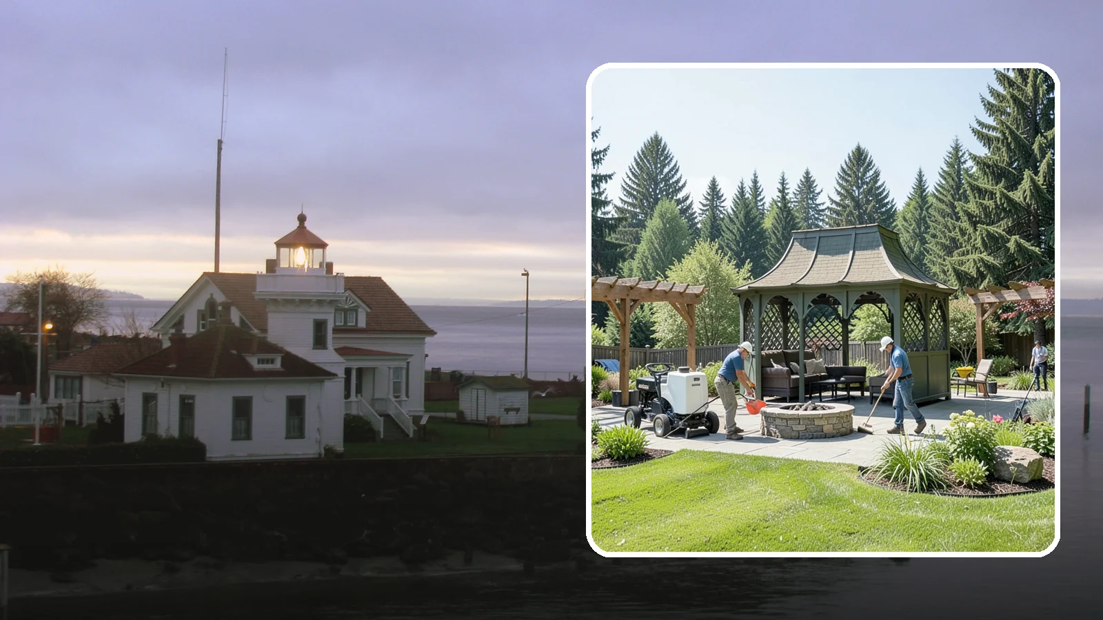 Gazebo Installation in Mukilteo, Snohomish County, WA - Classic gazebos that create a sheltered, elegant destination and focal point in your landscape.