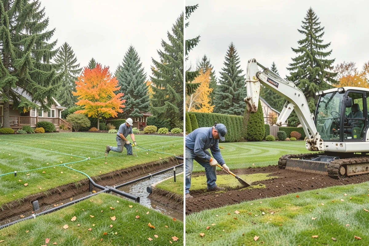 Grading for Drainage in Algona, King County, WA - Assess water flow and problem areas