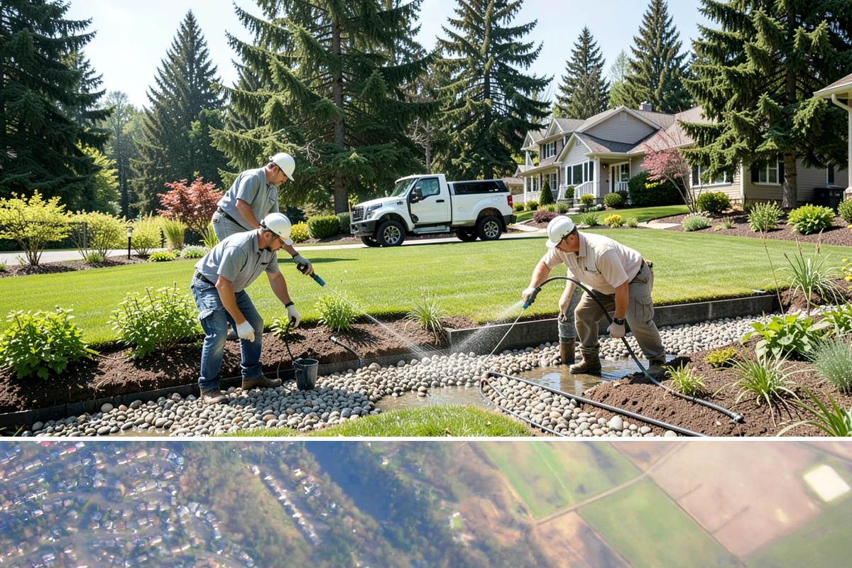 Grading for Drainage in Algona, King County, WA - Best done in drier conditions.