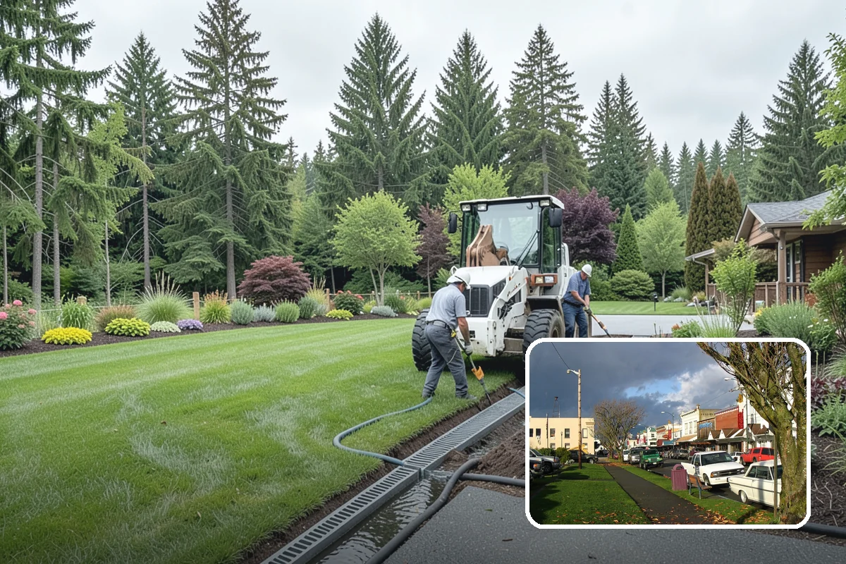 Grading for Drainage in Arlington, Snohomish County, WA - Moves water away from the house