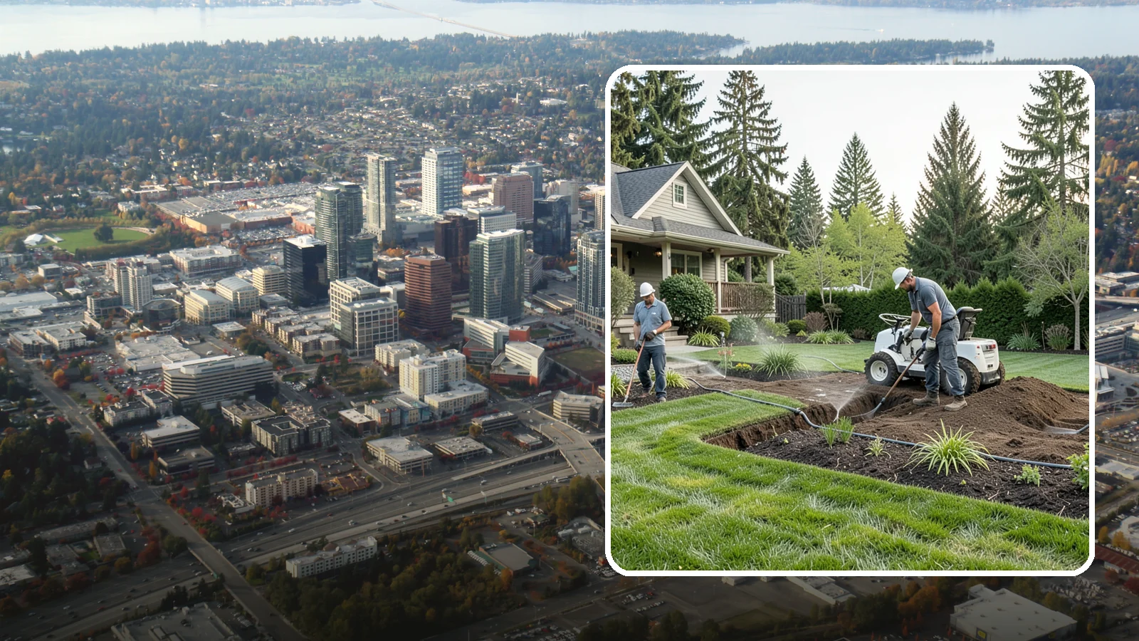 Grading for Drainage in Bellevue, King County, WA - Targeted grading that reshapes the ground to move water away from your home and eliminate wet spots.
