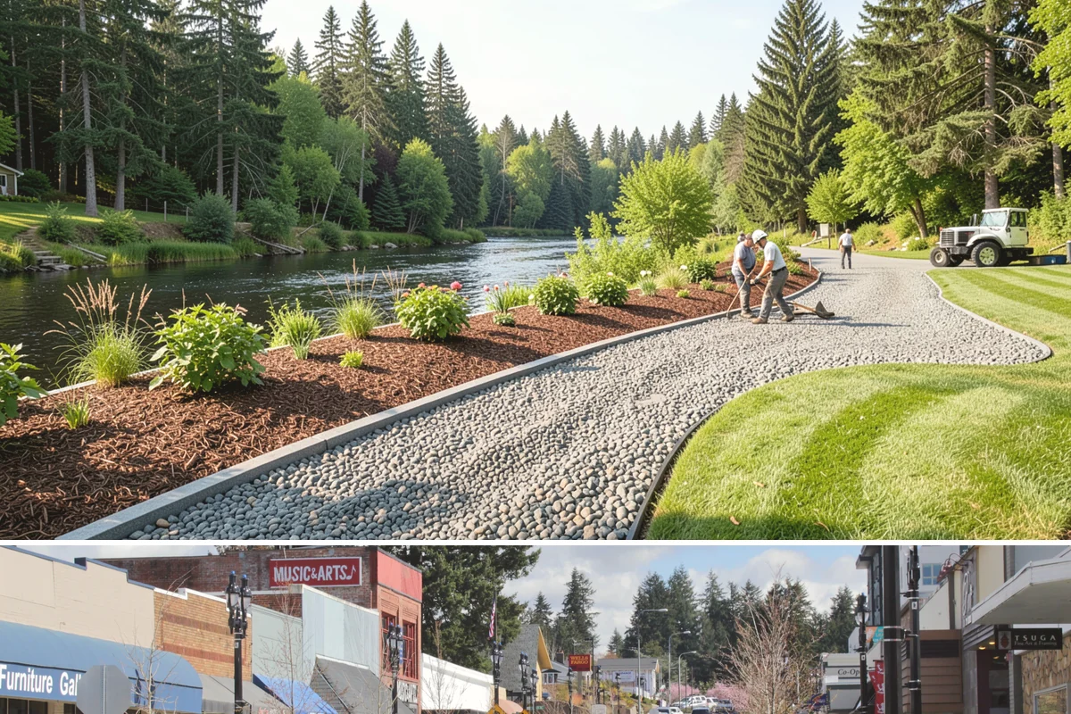 Grading for Drainage in Bothell, King County, WA - Best done in drier conditions.