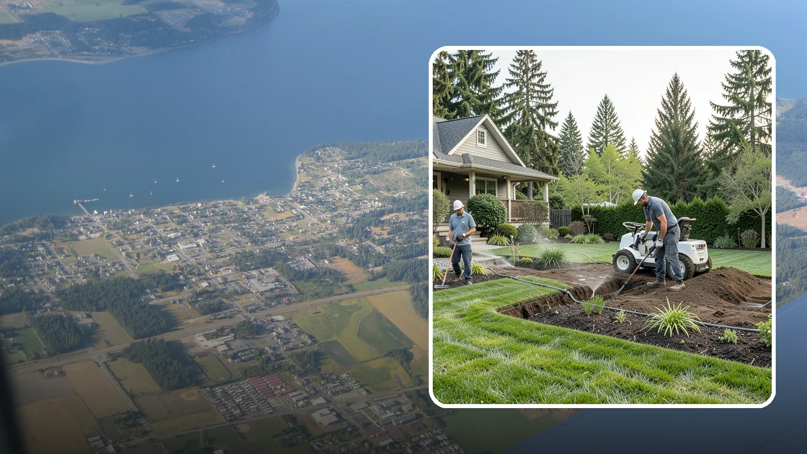 Grading for Drainage in Coupeville, Island County, WA - Targeted grading that reshapes the ground to move water away from your home and eliminate wet spots.