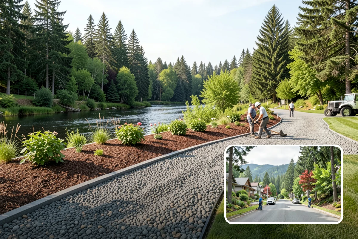 Grading for Drainage in Darrington, Snohomish County, WA - Moves water away from the house