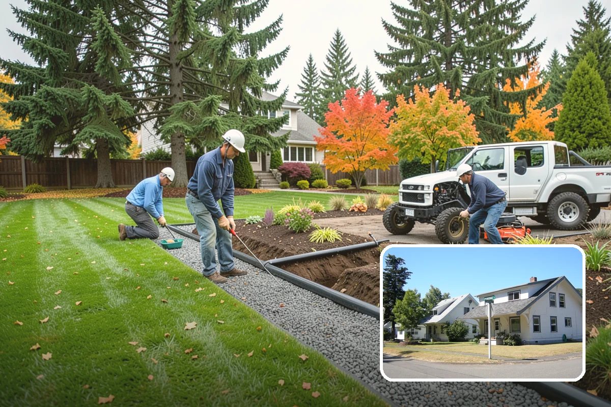 Grading for Drainage in DuPont, Pierce County, WA - Moves water away from the house
