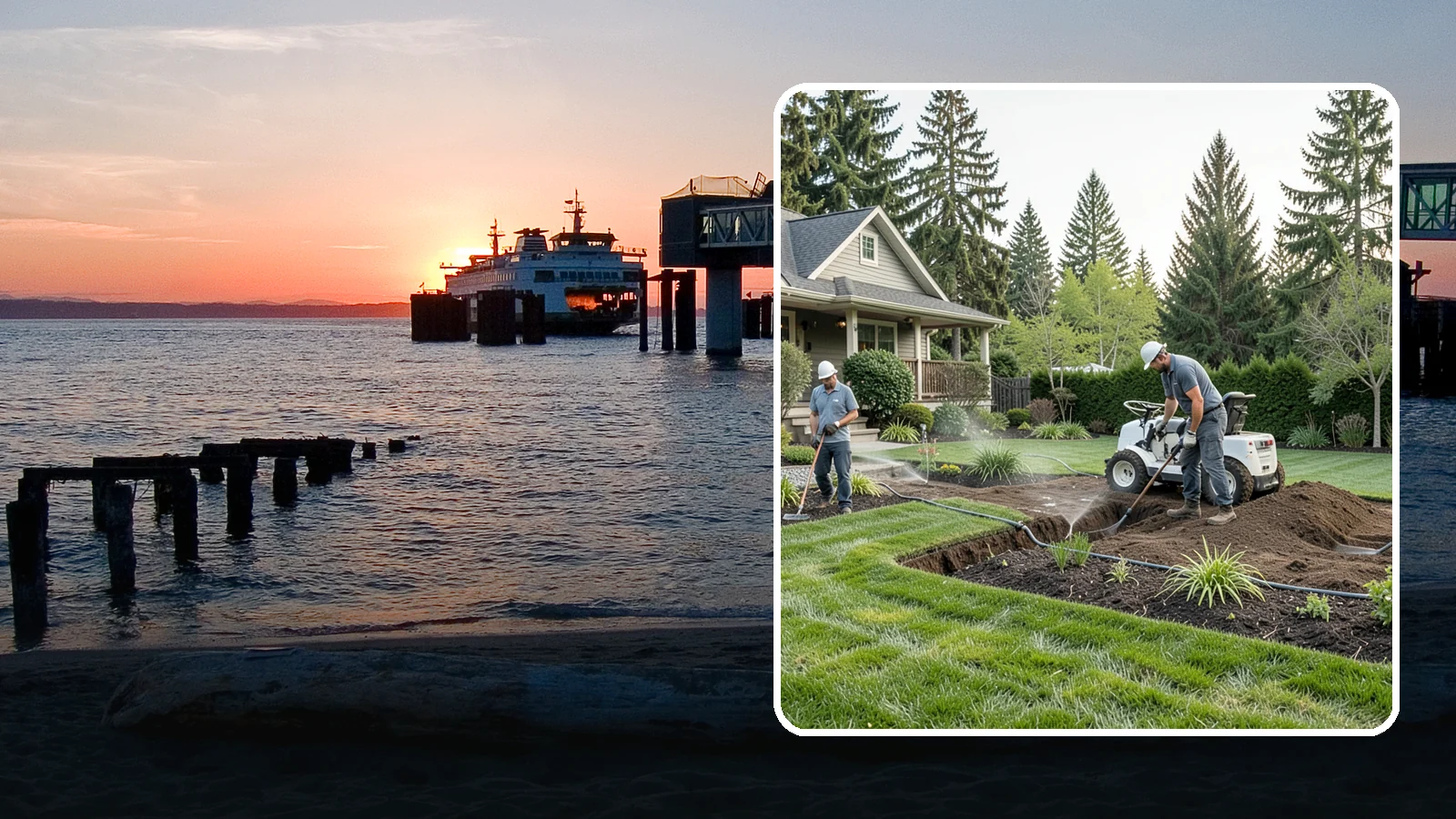 Grading for Drainage in Edmonds, Snohomish County, WA - Targeted grading that reshapes the ground to move water away from your home and eliminate wet spots.
