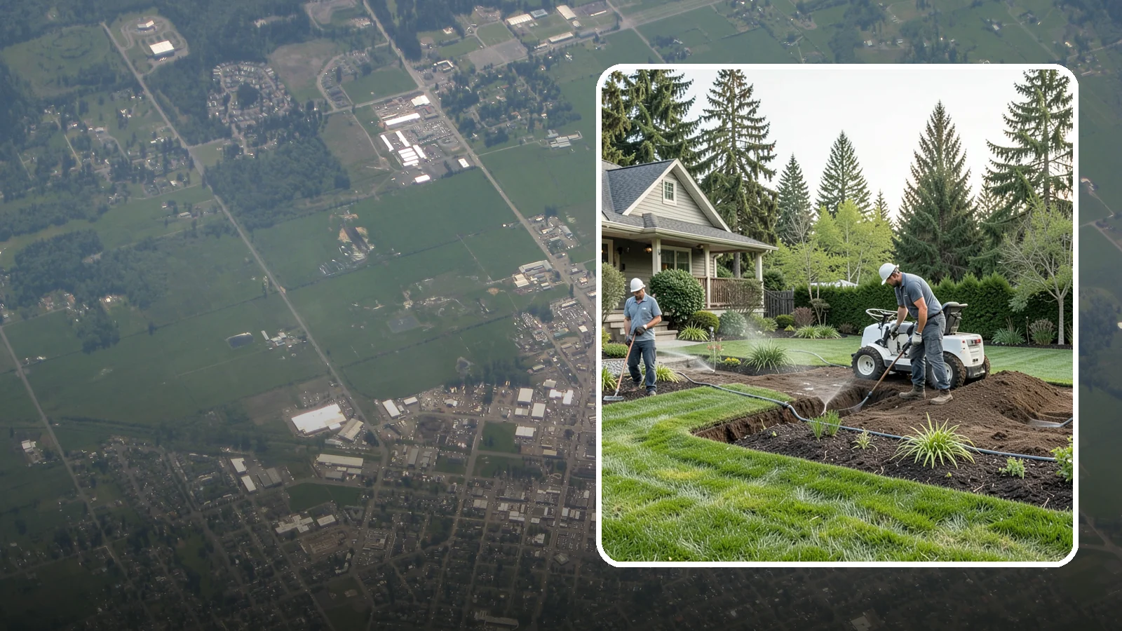 Grading for Drainage in Enumclaw, King County, WA - Targeted grading that reshapes the ground to move water away from your home and eliminate wet spots.