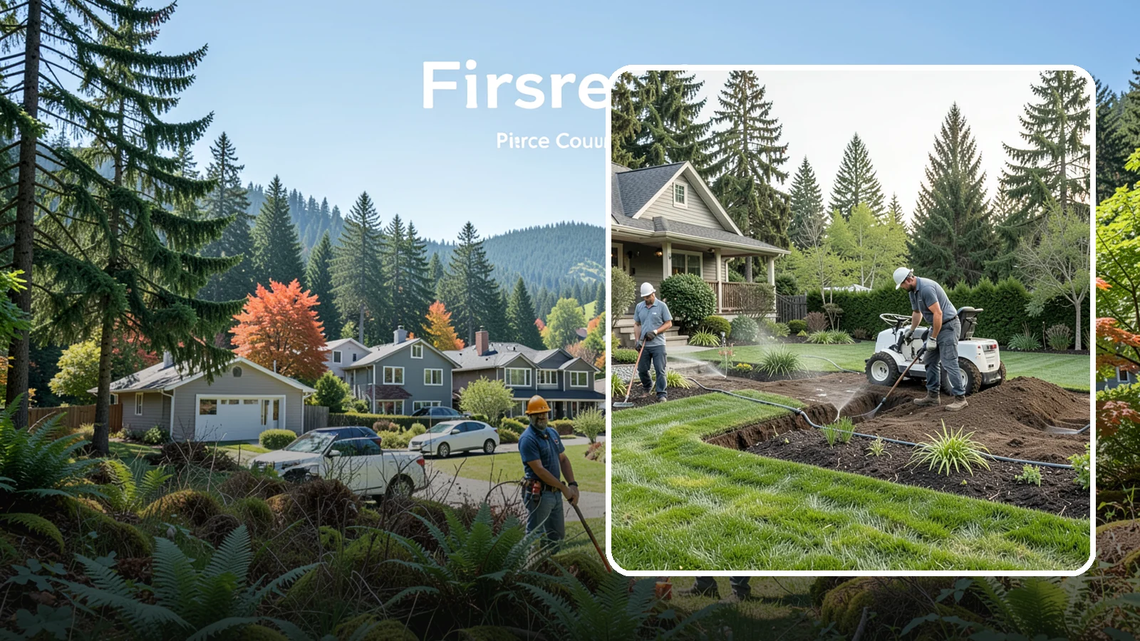 Grading for Drainage in Fircrest, Pierce County, WA - Targeted grading that reshapes the ground to move water away from your home and eliminate wet spots.