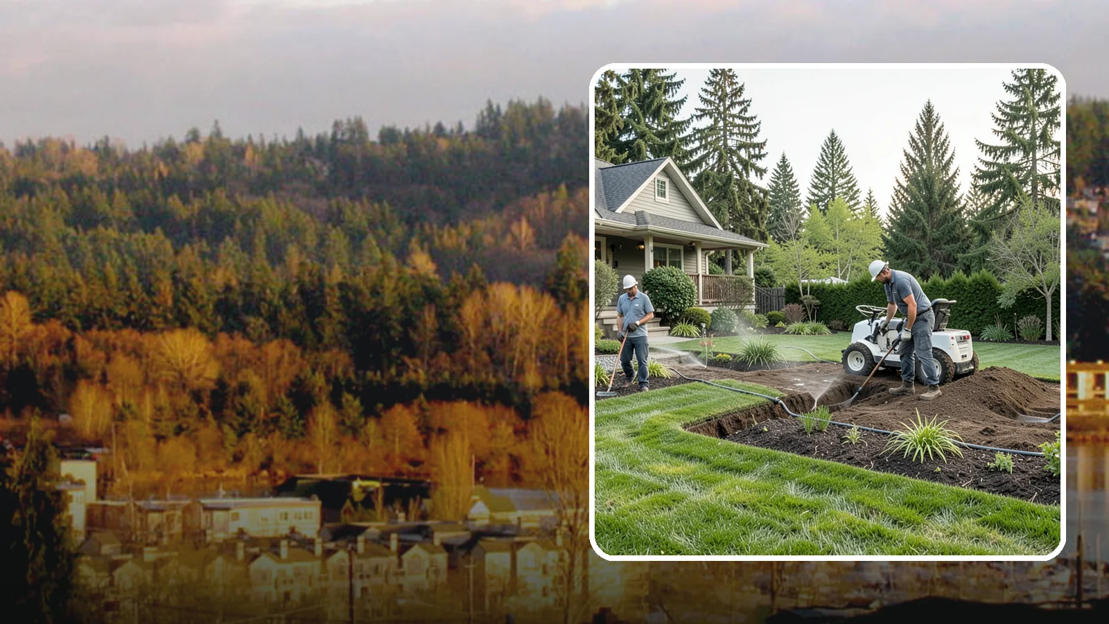 Grading for Drainage in Kenmore, King County, WA - Targeted grading that reshapes the ground to move water away from your home and eliminate wet spots.