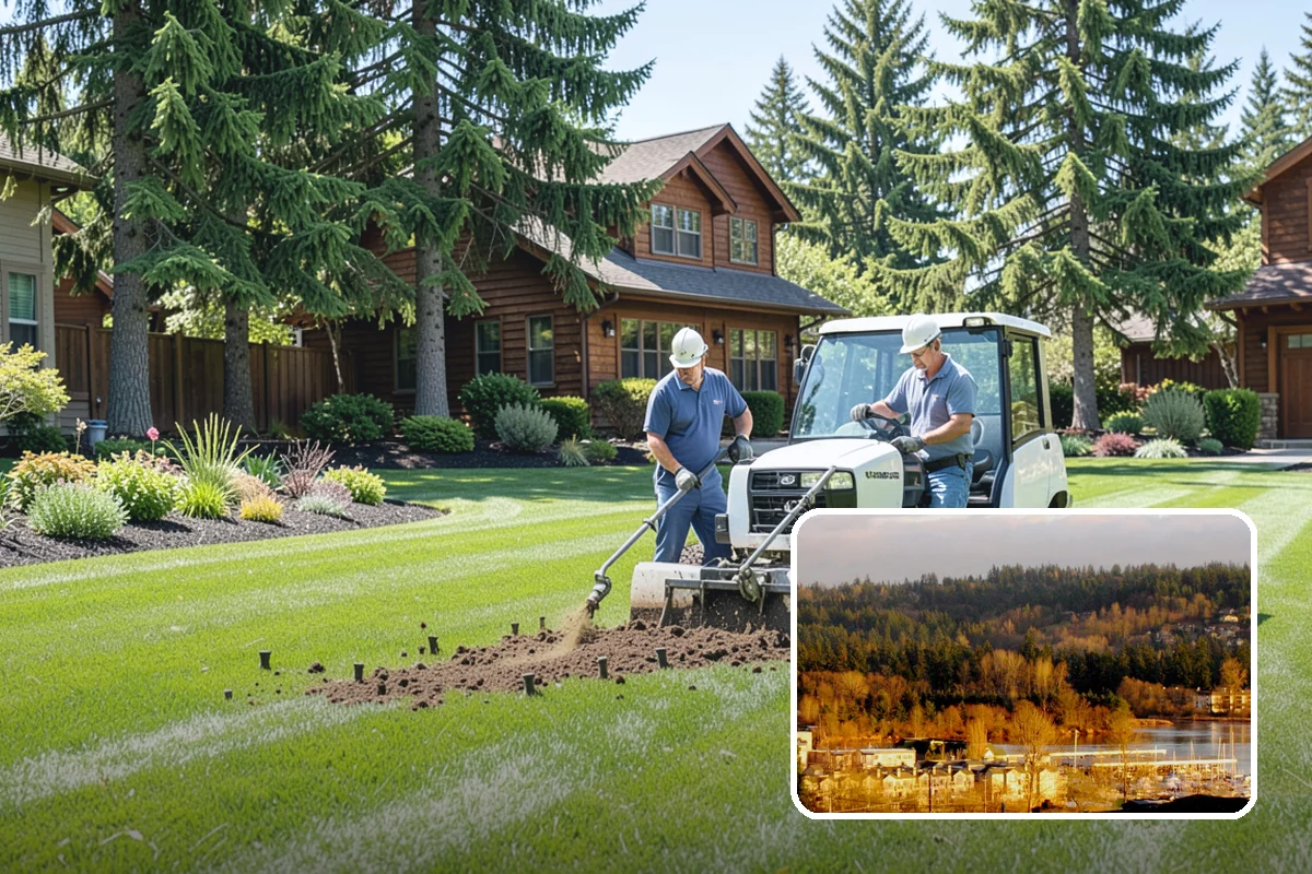 Grading for Drainage in Kenmore, King County, WA - Moves water away from the house
