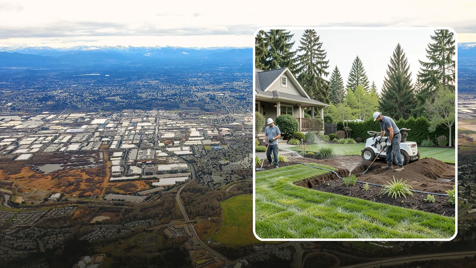 Grading for Drainage in Kent, King County, WA - Targeted grading that reshapes the ground to move water away from your home and eliminate wet spots.