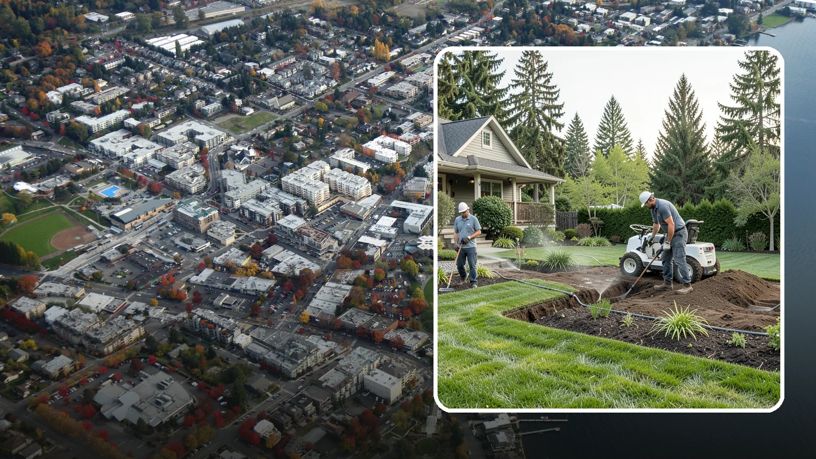 Grading for Drainage in Kirkland, King County, WA - Targeted grading that reshapes the ground to move water away from your home and eliminate wet spots.