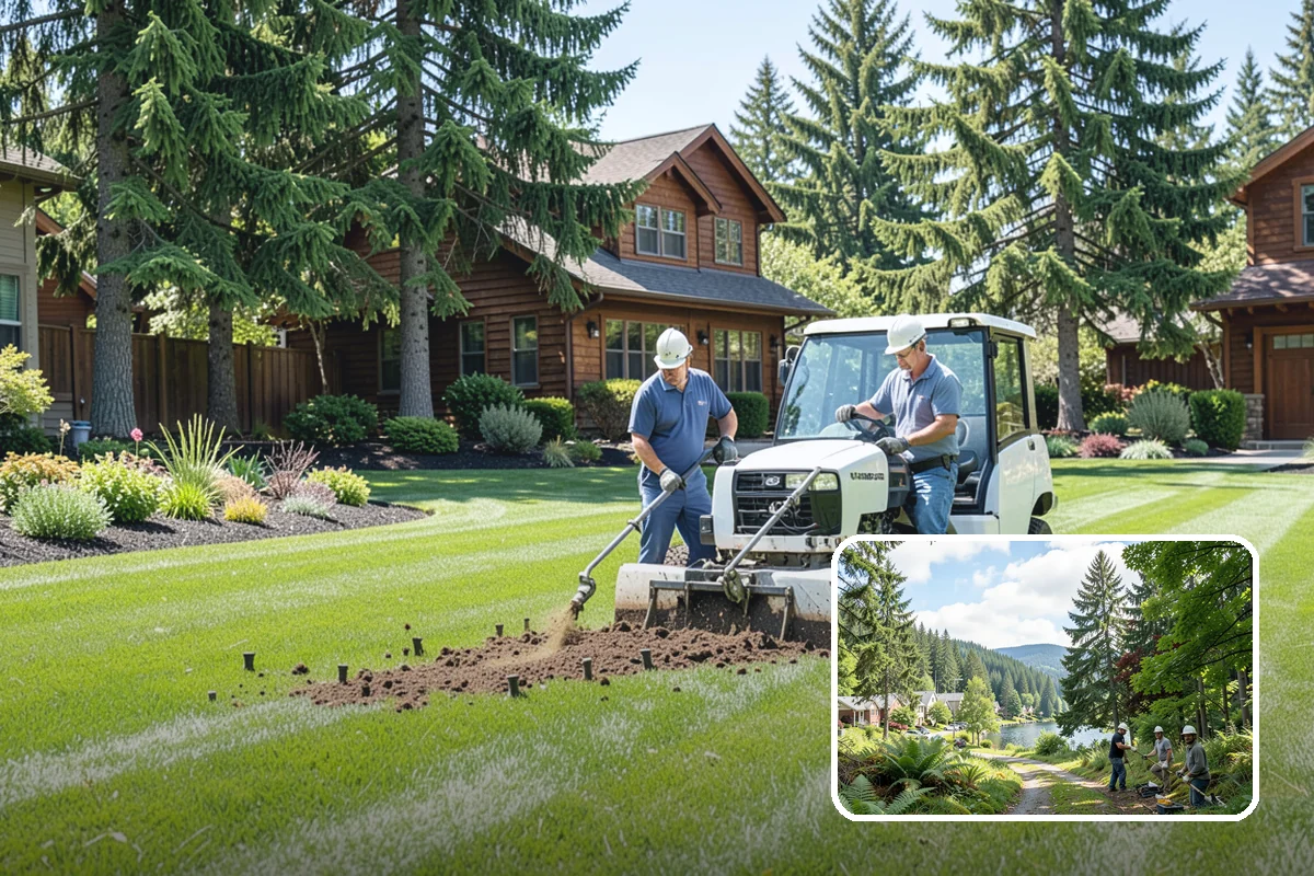 Grading for Drainage in Lake Forest Park, King County, WA - Moves water away from the house