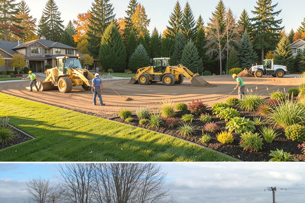 Grading for Drainage in Langley, Island County, WA - Best done in drier conditions.