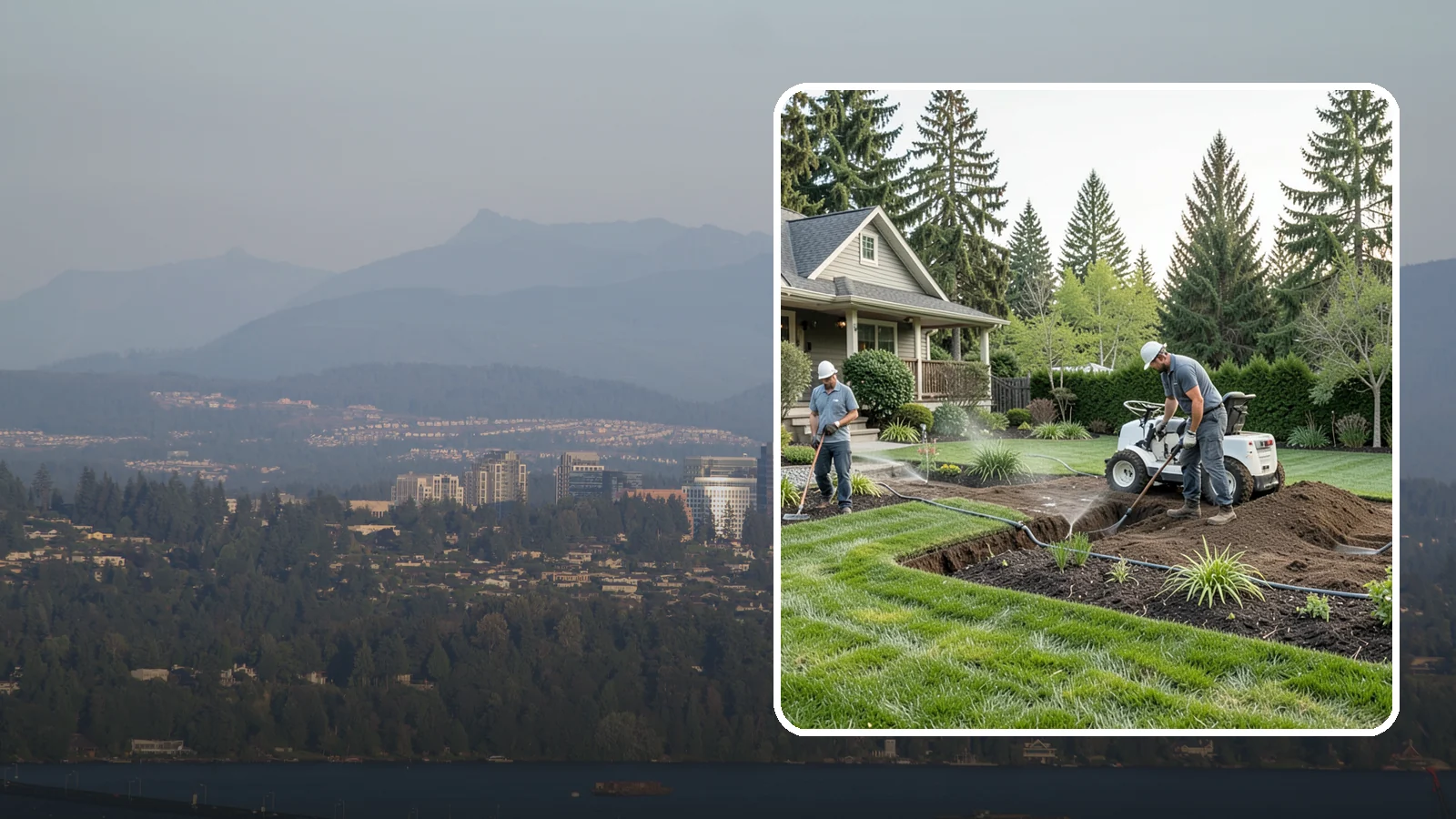 Grading for Drainage in Medina, King County, WA - Targeted grading that reshapes the ground to move water away from your home and eliminate wet spots.