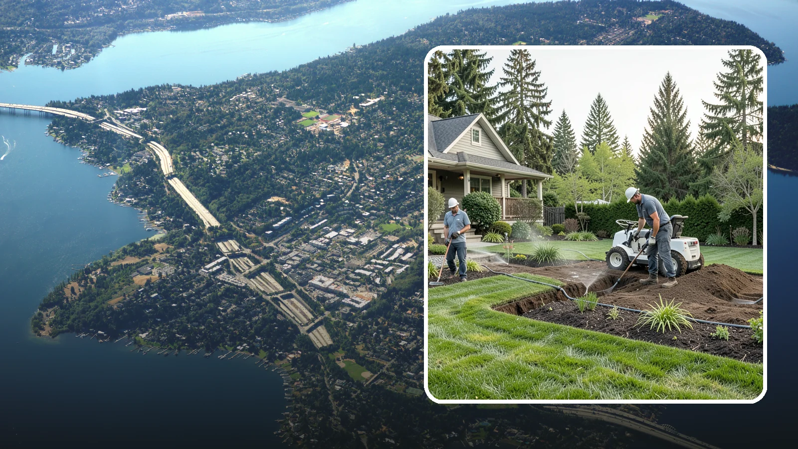 Grading for Drainage in Mercer Island, King County, WA - Targeted grading that reshapes the ground to move water away from your home and eliminate wet spots.
