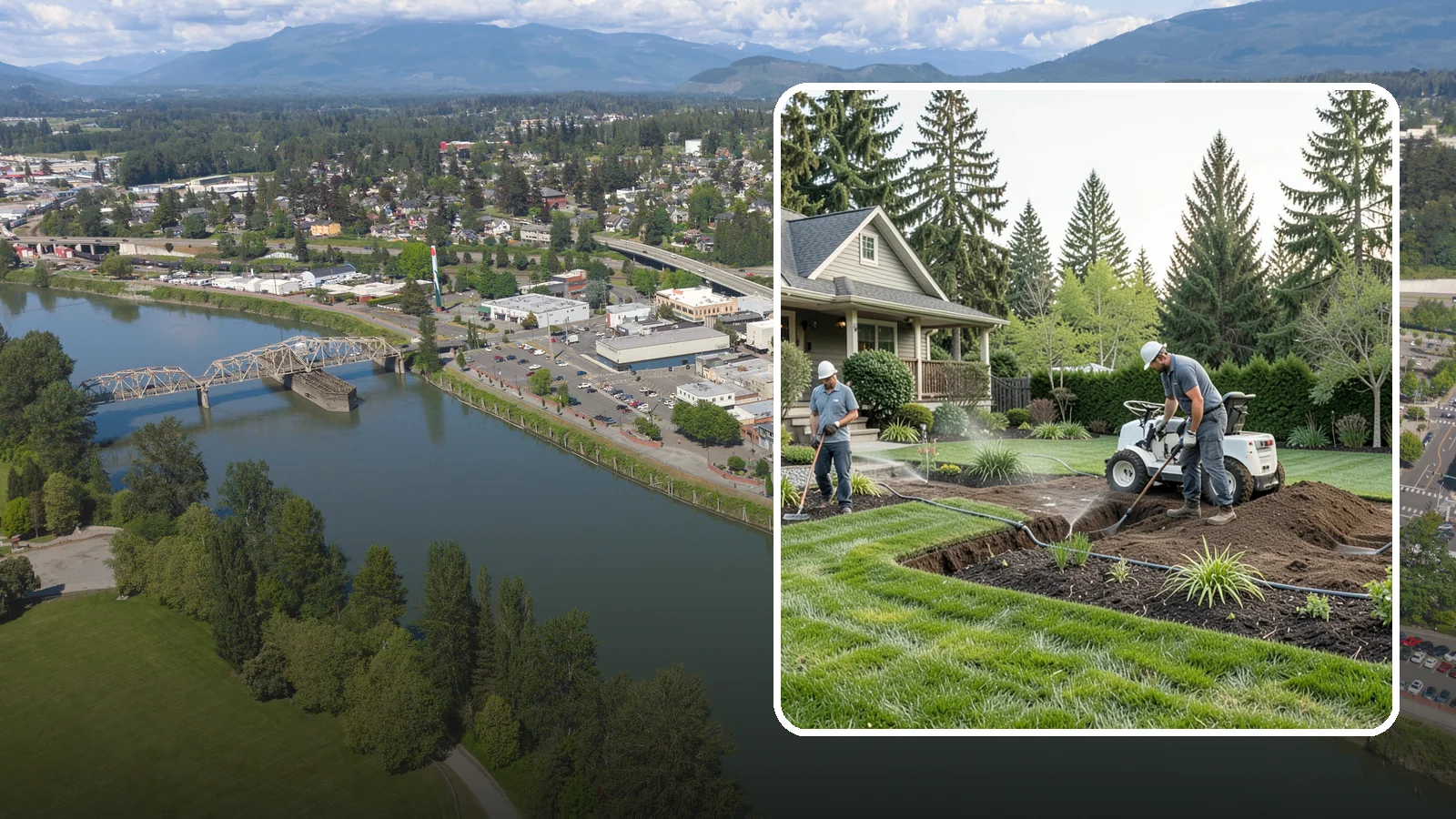 Grading for Drainage in Mount Vernon, Skagit County, WA - Targeted grading that reshapes the ground to move water away from your home and eliminate wet spots.