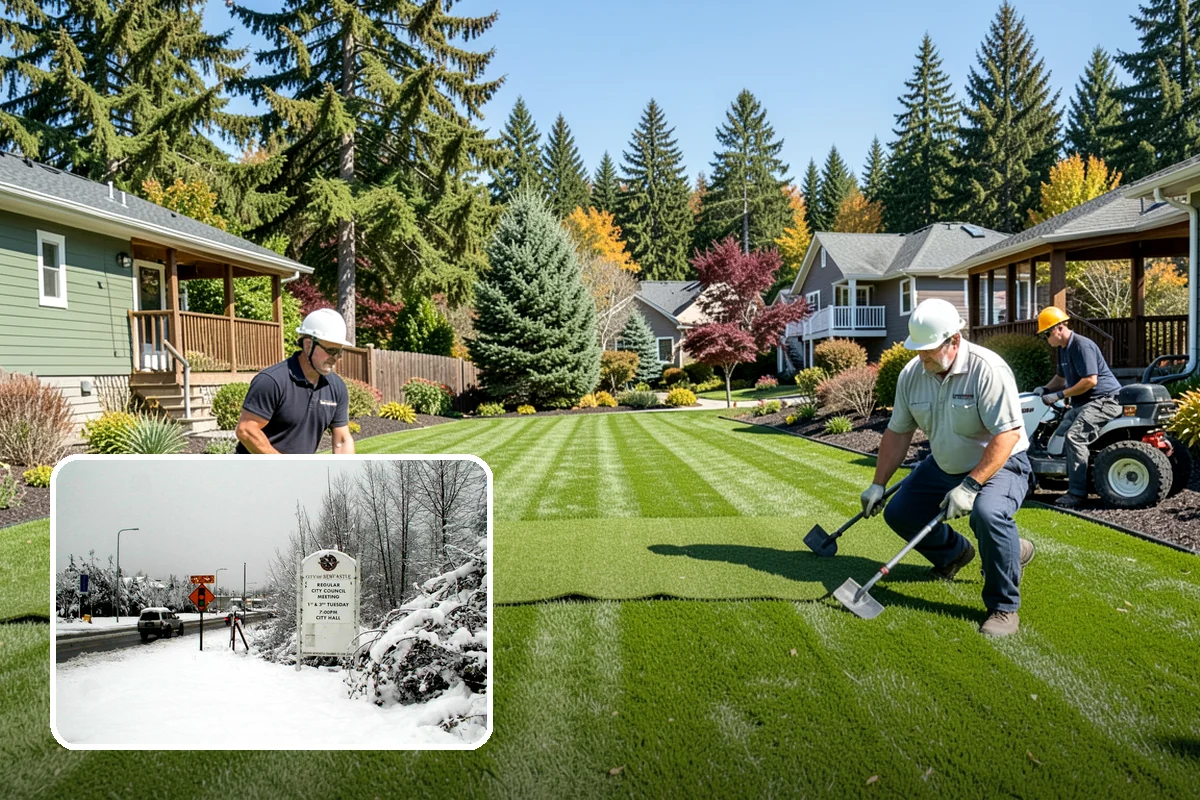 Grading for Drainage in Newcastle, King County, WA - Moves water away from the house