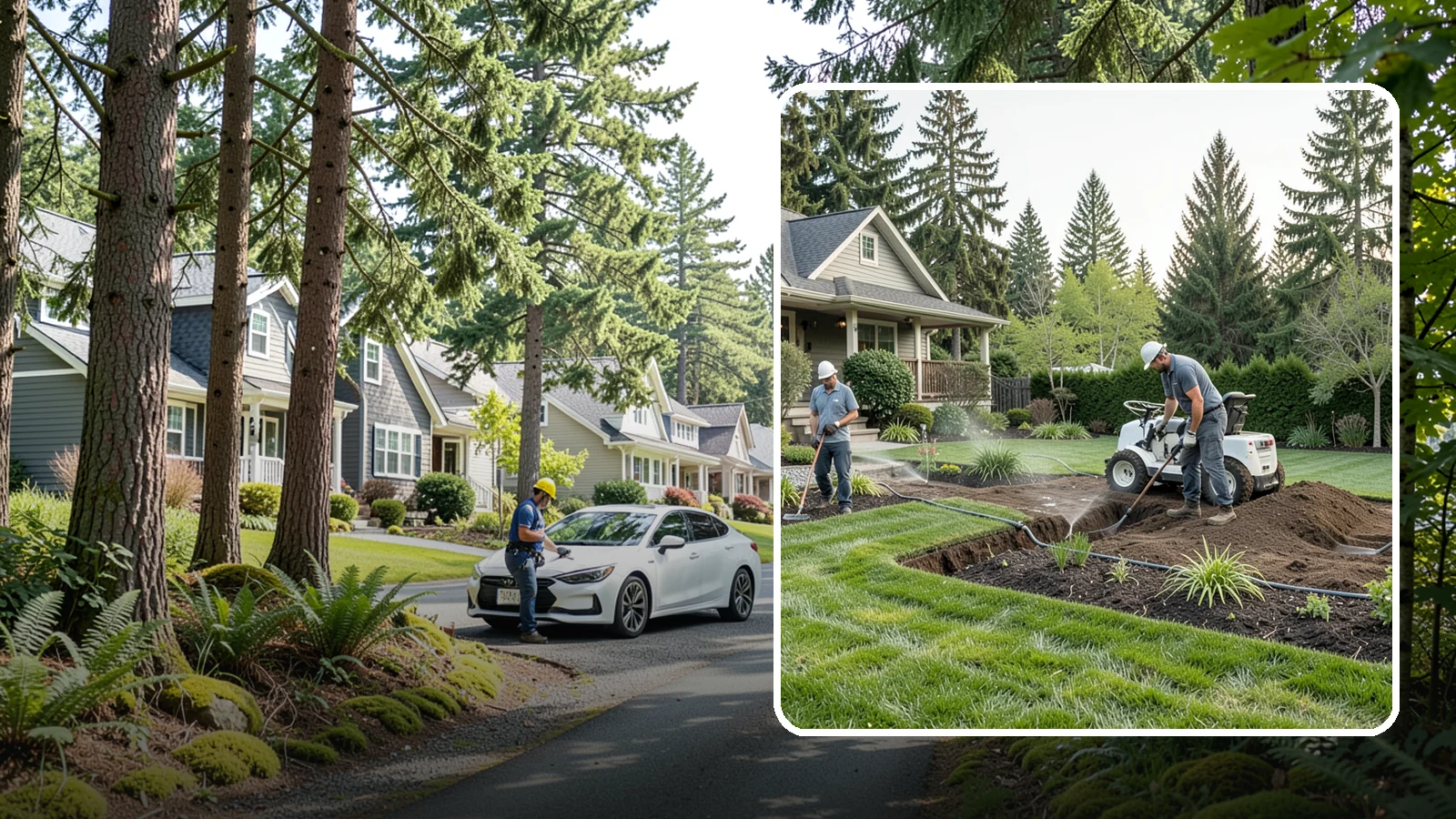 Grading for Drainage in Normandy Park, King County, WA - Targeted grading that reshapes the ground to move water away from your home and eliminate wet spots.