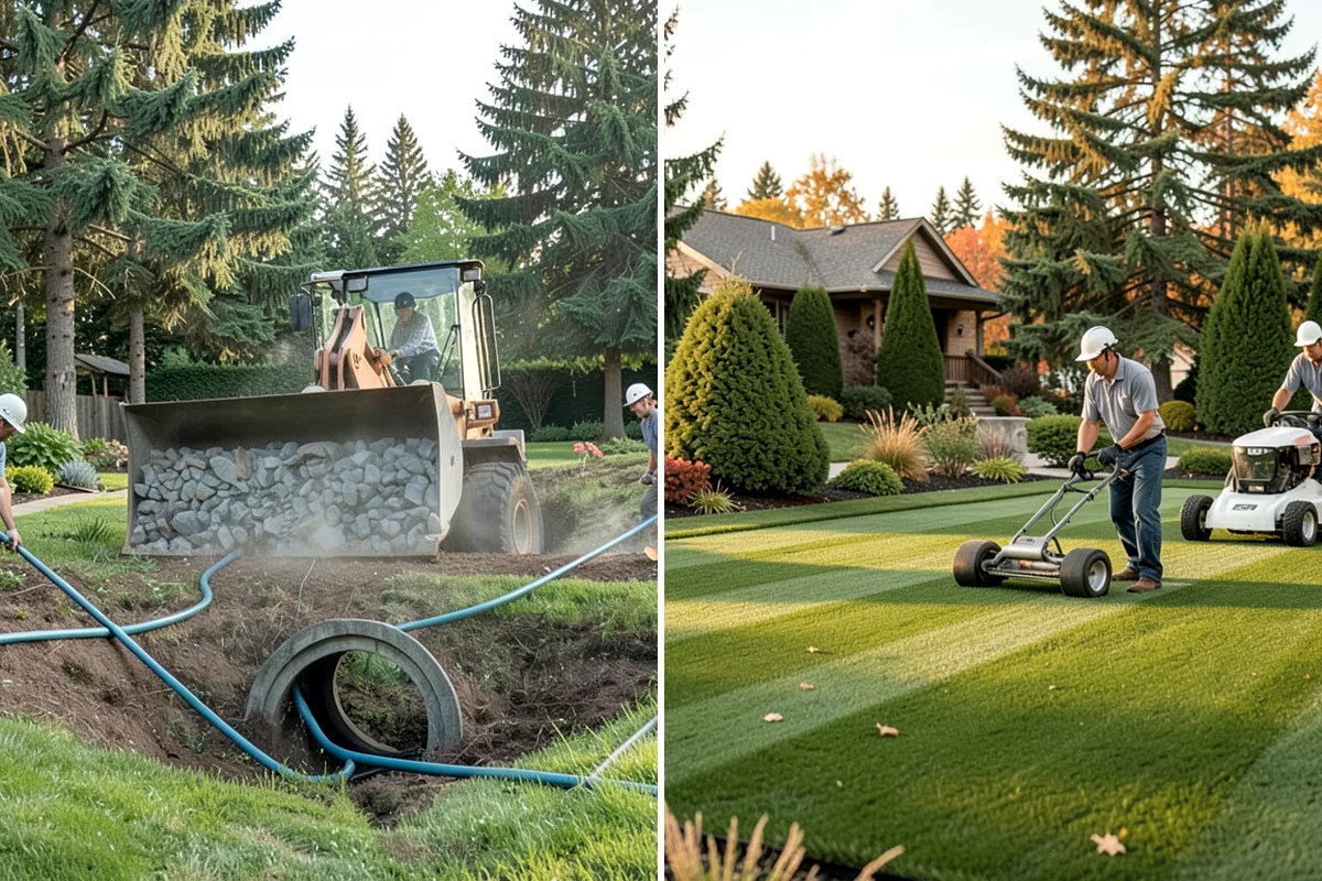 Grading for Drainage in Normandy Park, King County, WA - Assess water flow and problem areas
