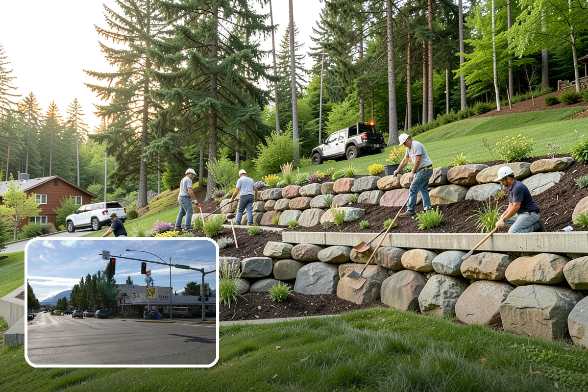 Grading for Drainage in North Bend, King County, WA - Moves water away from the house