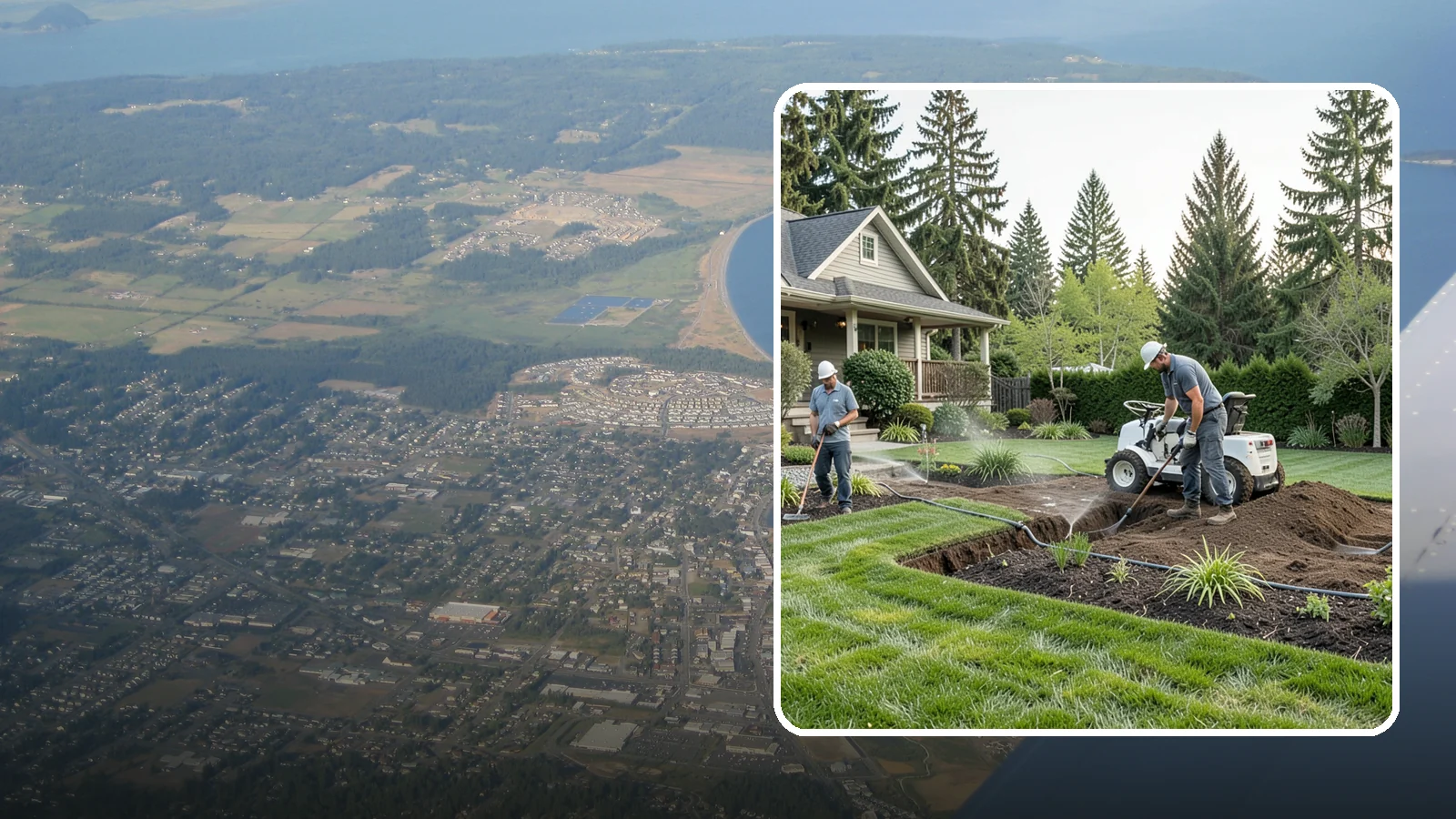 Grading for Drainage in Oak Harbor, Island County, WA - Targeted grading that reshapes the ground to move water away from your home and eliminate wet spots.