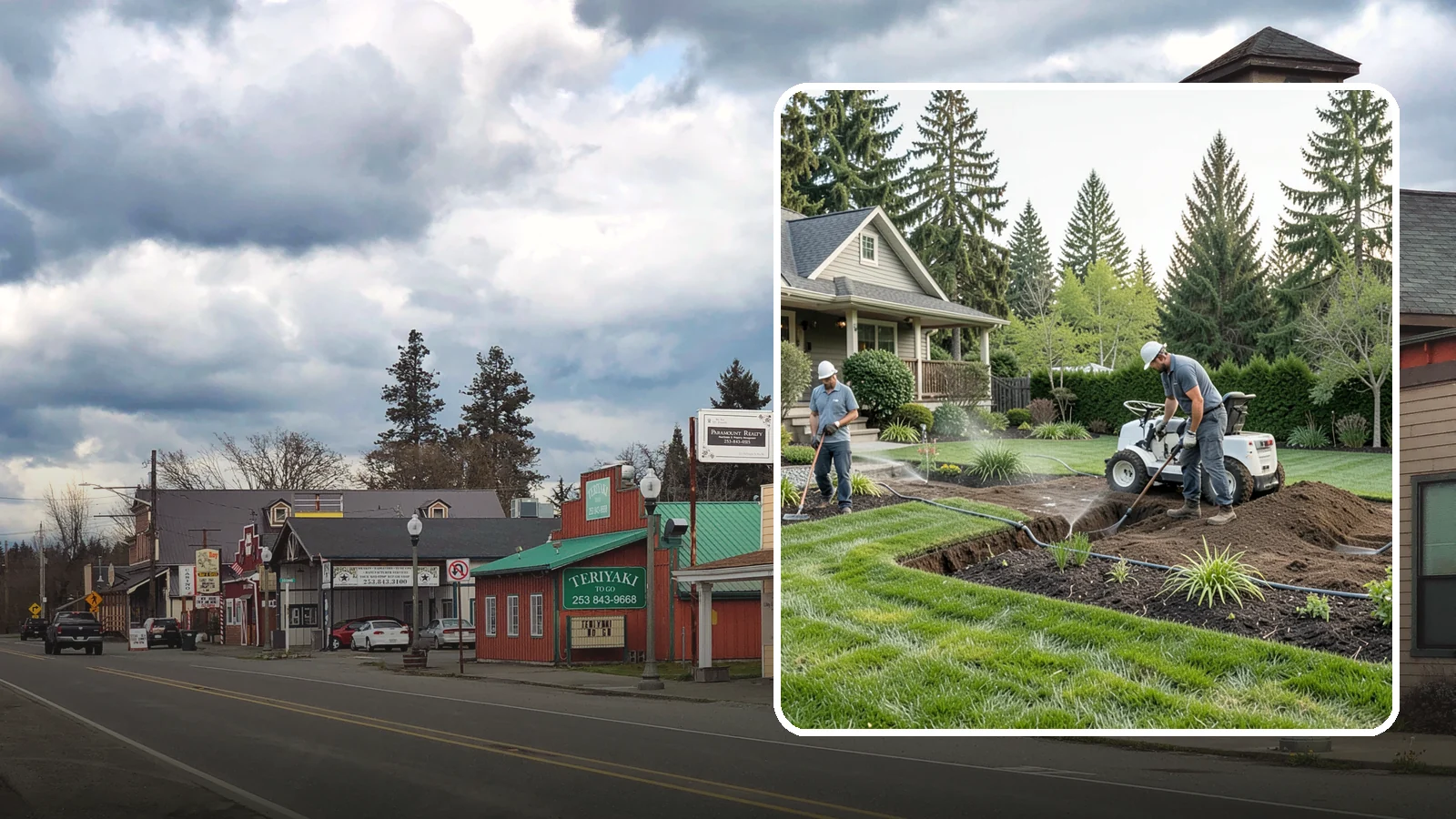Grading for Drainage in Roy, Pierce County, WA - Targeted grading that reshapes the ground to move water away from your home and eliminate wet spots.
