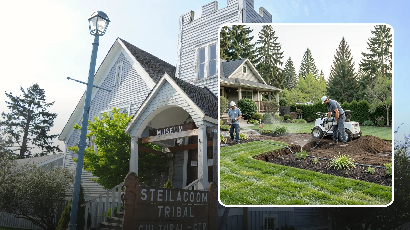 Grading for Drainage in Steilacoom, Pierce County, WA - Targeted grading that reshapes the ground to move water away from your home and eliminate wet spots.