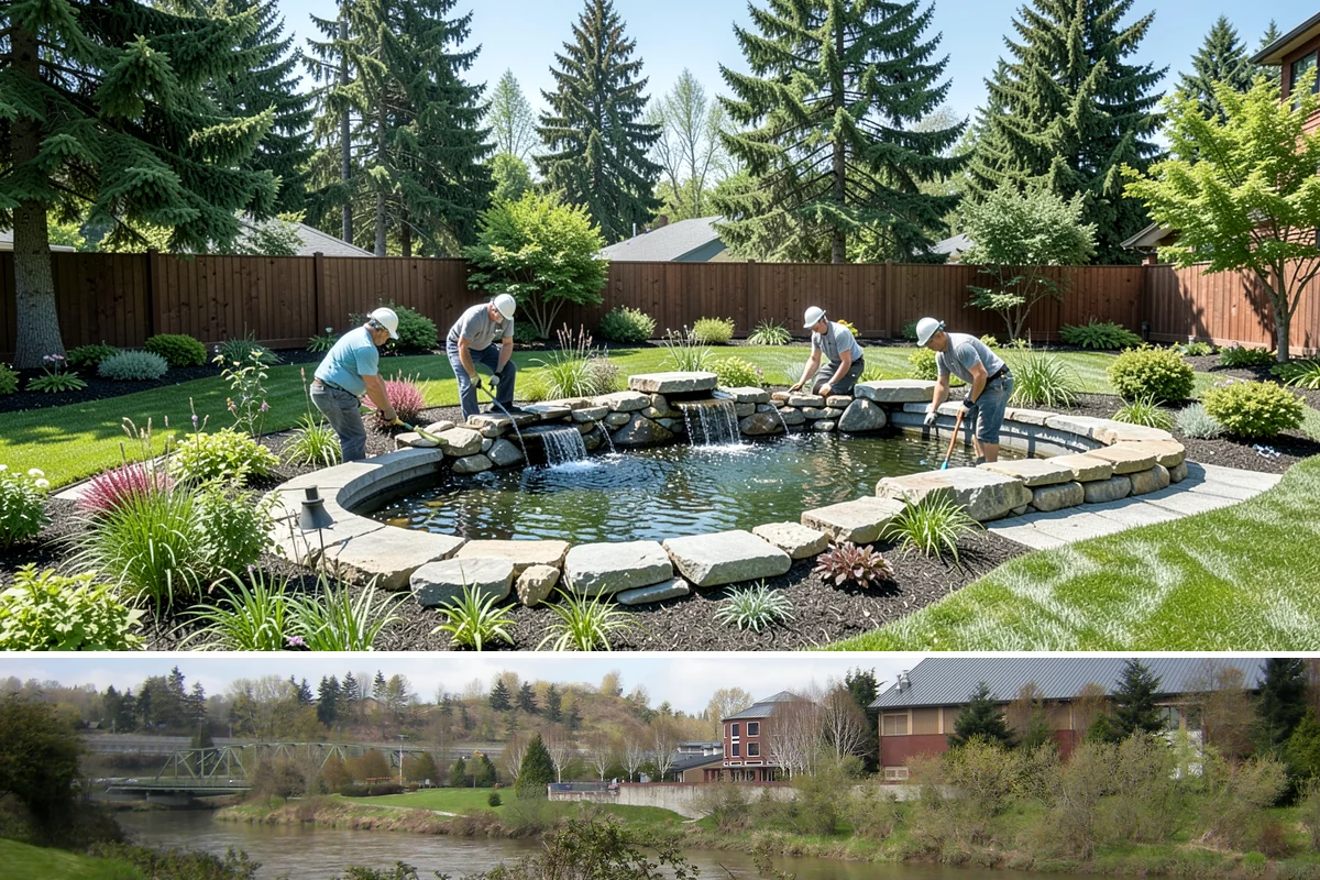 Grading for Drainage in Tukwila, King County, WA - Best done in drier conditions.