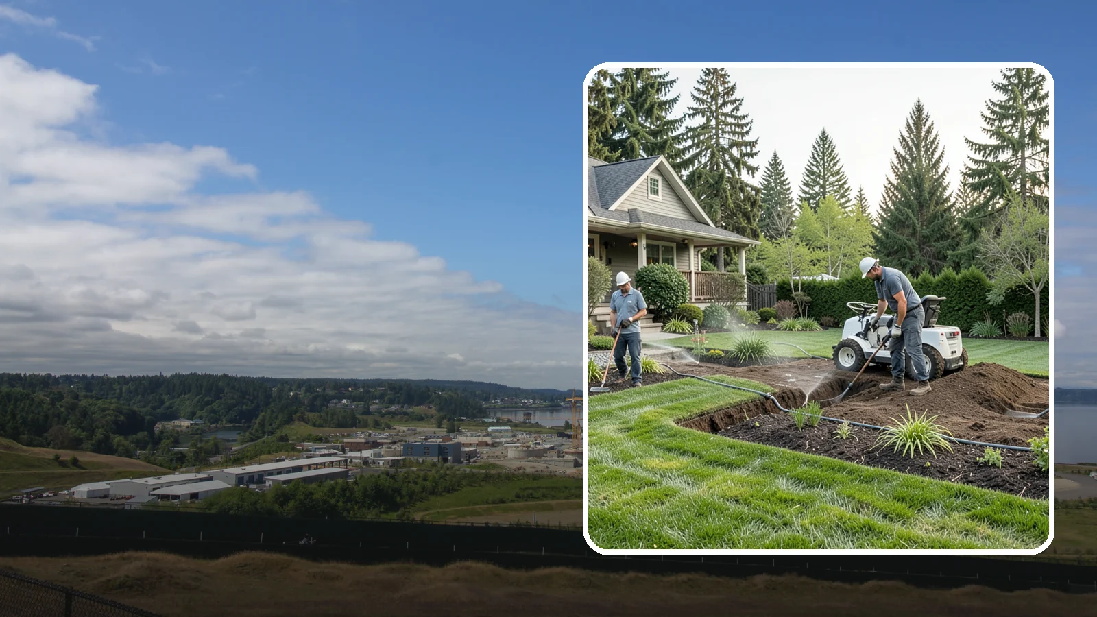 Grading for Drainage in University Place, Pierce County, WA - Targeted grading that reshapes the ground to move water away from your home and eliminate wet spots.