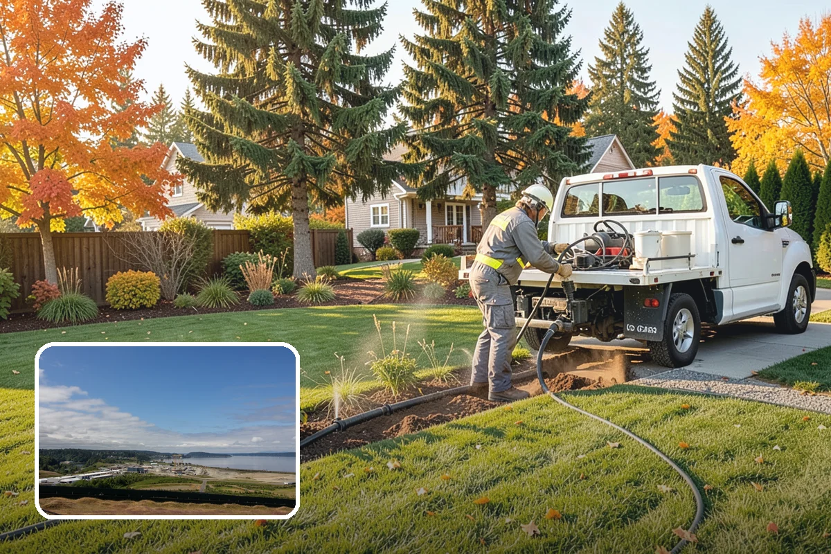 Grading for Drainage in University Place, Pierce County, WA - Moves water away from the house