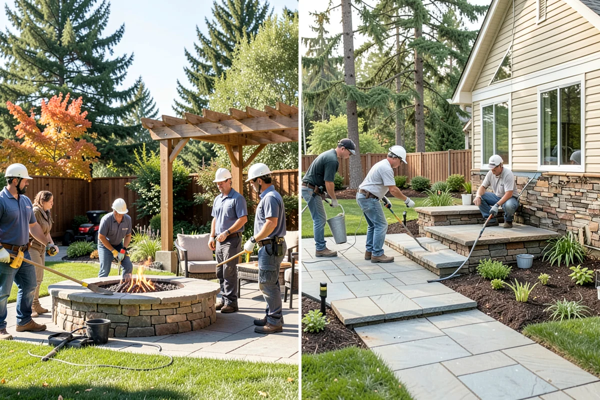 Granite Paver Installation in DuPont, Pierce County, WA - Confirm layout, finish, and drainage plan